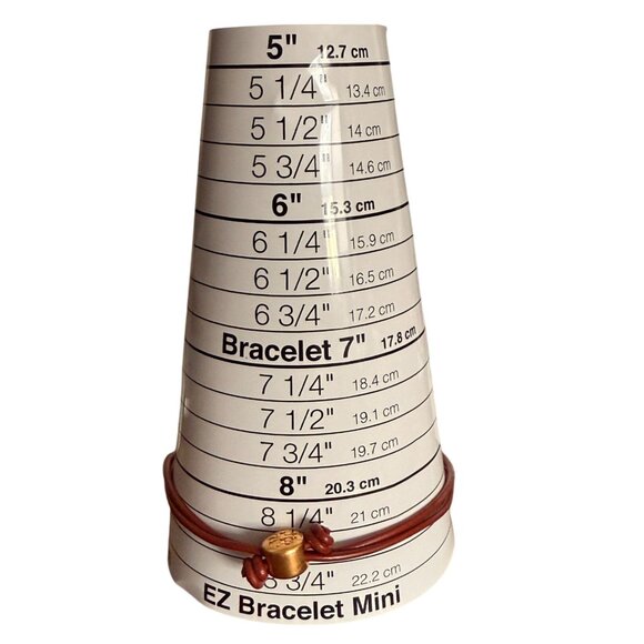 Tory Burch Miller Adjustable Brown Leather Bracelet Gold Sunburst Logo Charm - Picture 8 of 8